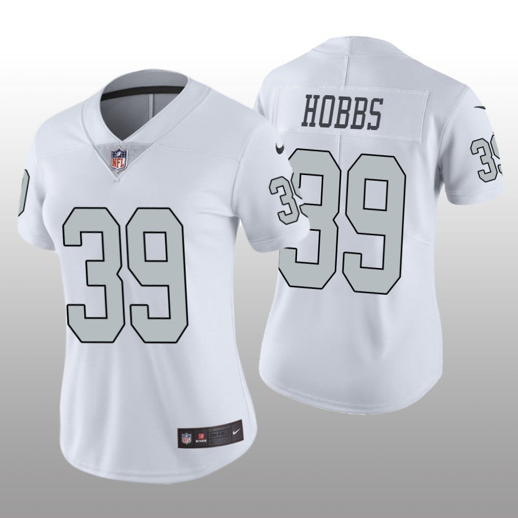 Las Vegas Raiders Nate Hobbs White Jersey Color Rush Limited Women's