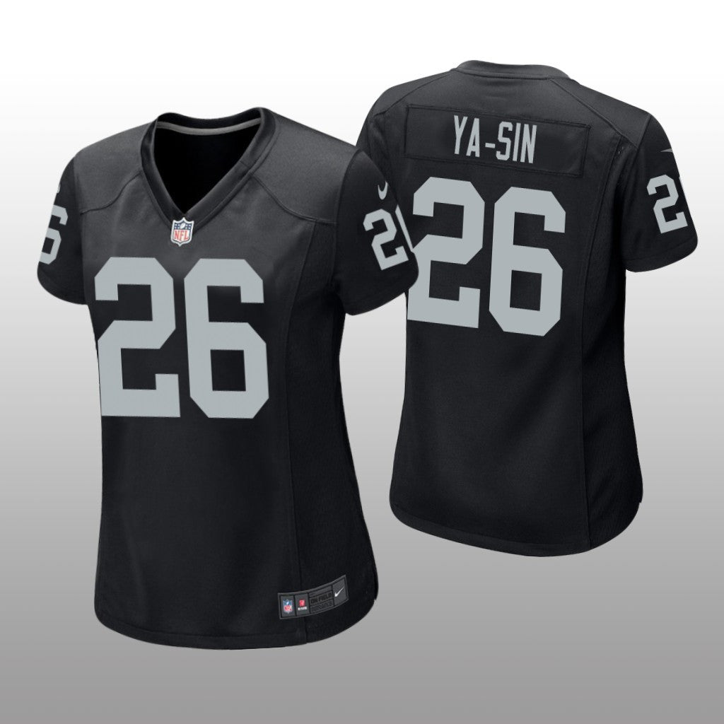 Las Vegas Raiders Rock Ya-Sin Black Jersey Game Women's