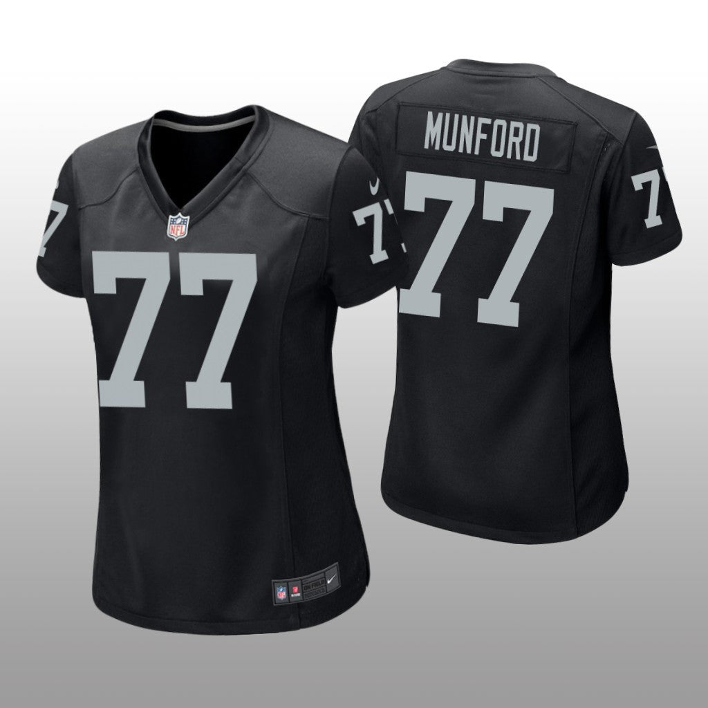 Las Vegas Raiders Thayer Munford Black Jersey Game Women's