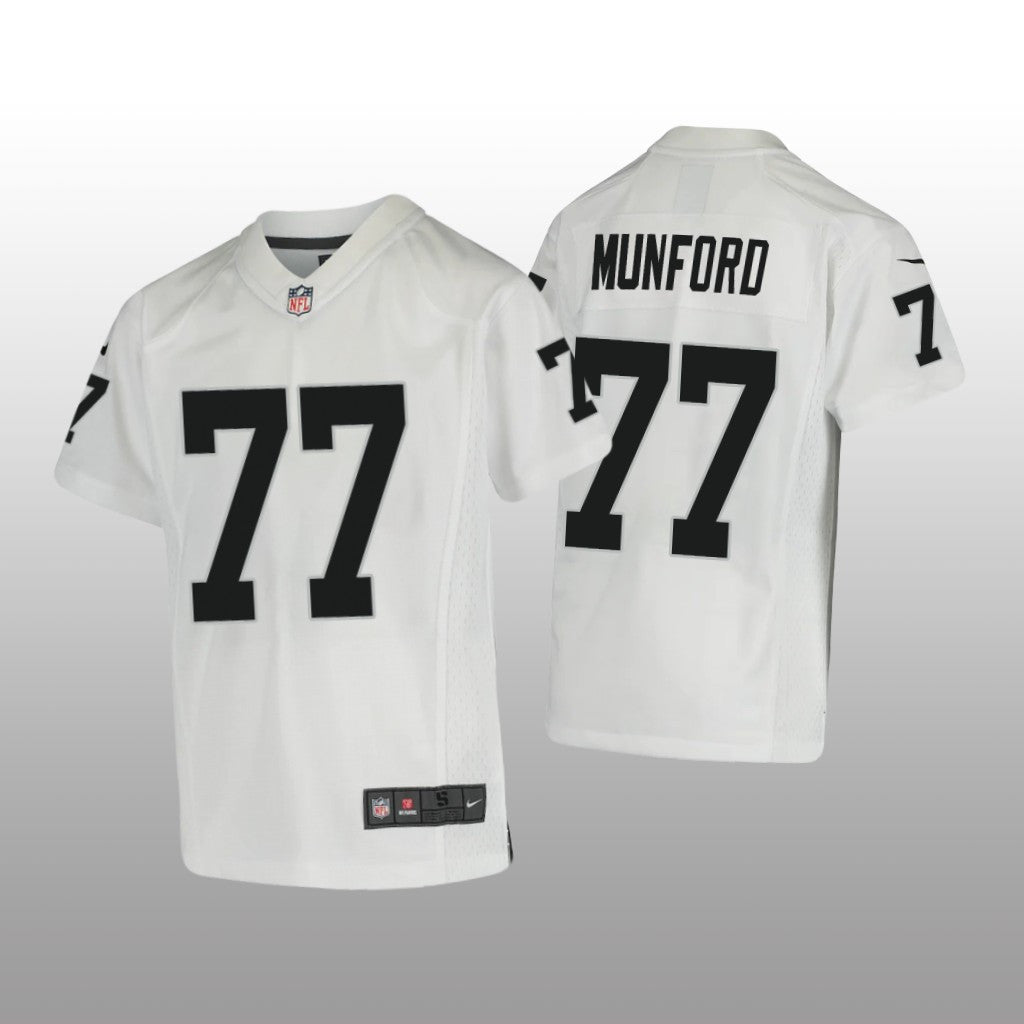 Las Vegas Raiders Thayer Munford White Jersey Game Youth