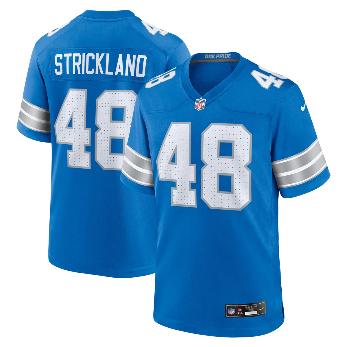 Loren Strickland Detroit Lions Nike Game Jersey Blue