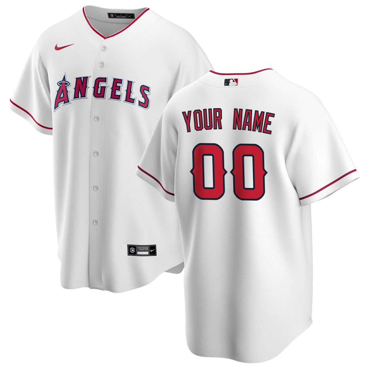 Los Angeles Angels Nike Home Replica Custom Jersey White