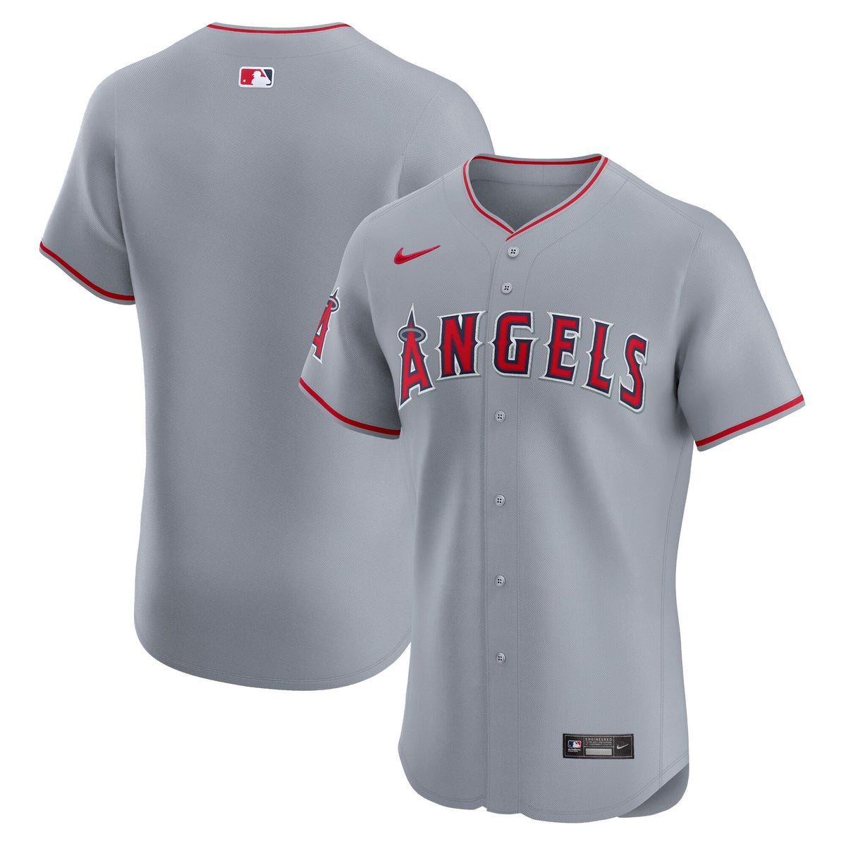 Los Angeles Angels Nike Road Vapor Premier Elite Patch Jersey Gray