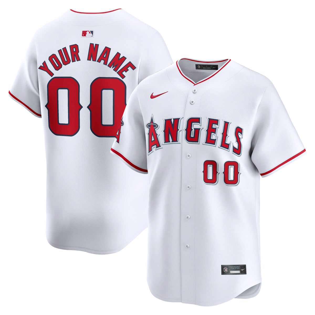 Los Angeles Angels Nike Youth Home Limited Custom Jersey White