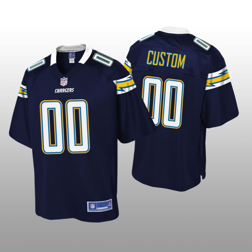 Los Angeles Chargers # Navy Custom Pro Line Jersey Youth