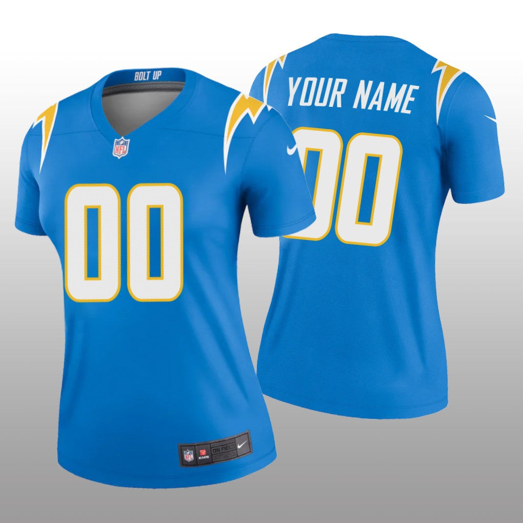Los Angeles Chargers Custom Powder Blue Jersey Legend Women's