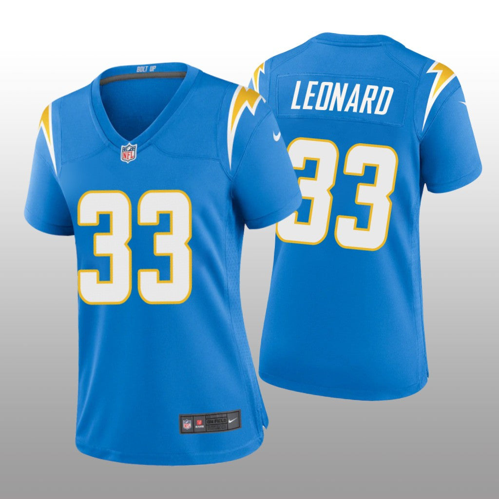 Los Angeles Chargers Deane Leonard Powder Blue Jersey Game Women's