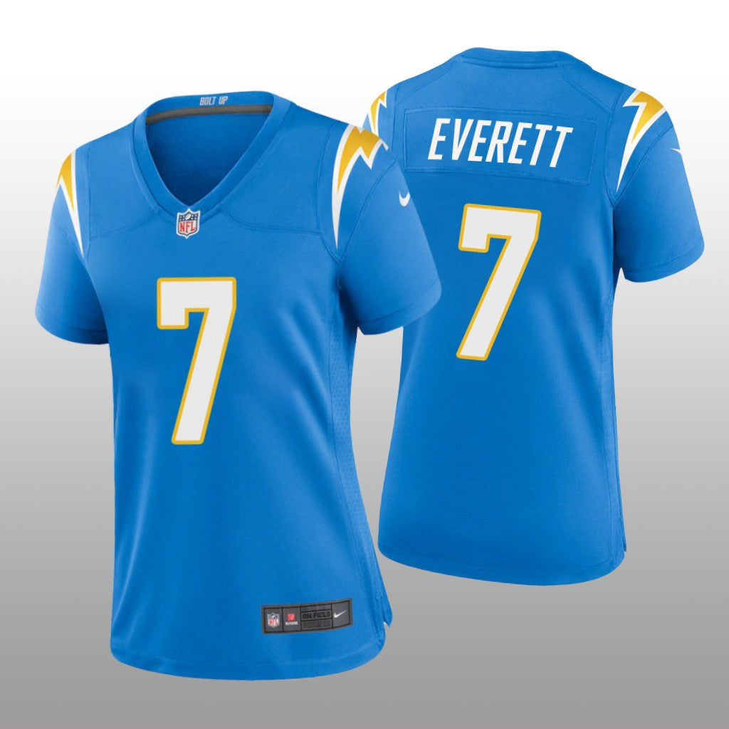 Los Angeles Chargers Gerald Everett Powder Blue Jersey Game Women's