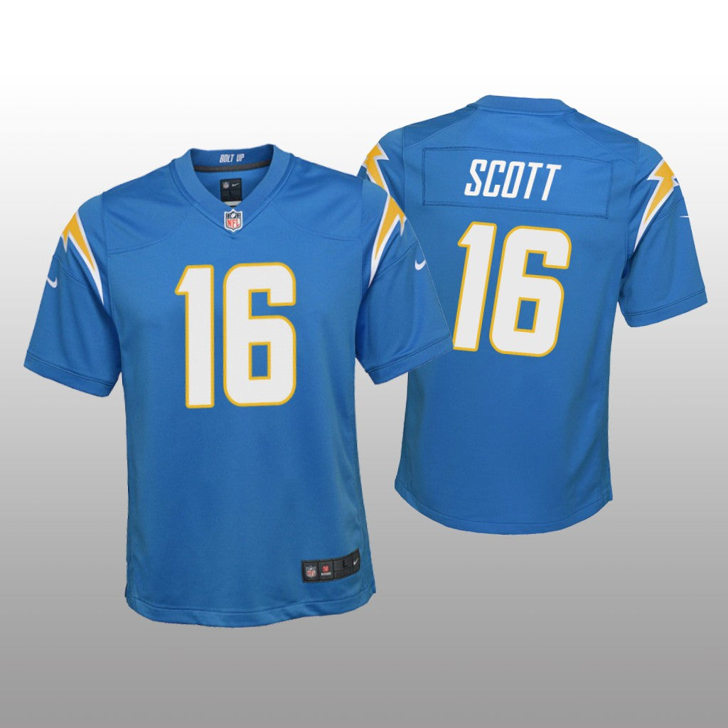 Los Angeles Chargers J.K. Scott Powder Blue Jersey Game Youth