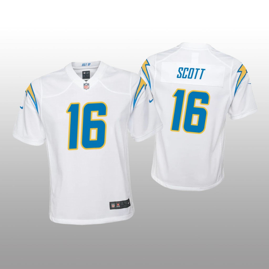 Los Angeles Chargers J.K. Scott White Jersey Game Youth