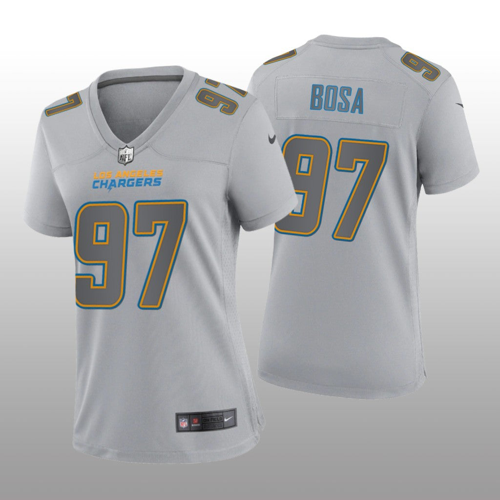 Los Angeles Chargers Joey Bosa Gray Jersey Atmosphere Fashion Game Women's