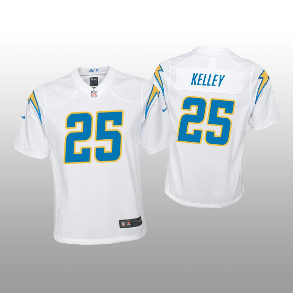 Los Angeles Chargers Joshua Kelley White Jersey Game Youth
