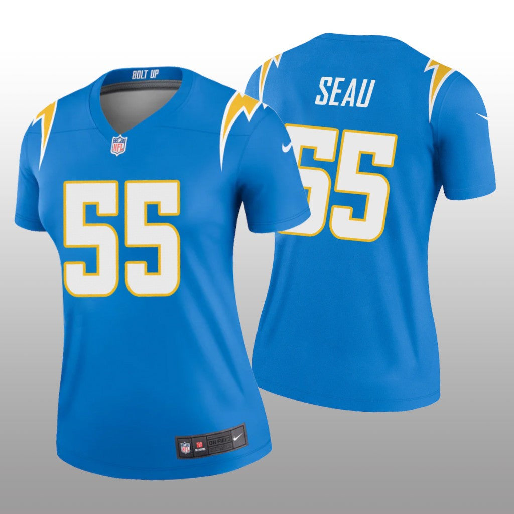 Los Angeles Chargers Junior Seau Powder Blue Jersey Legend Women's