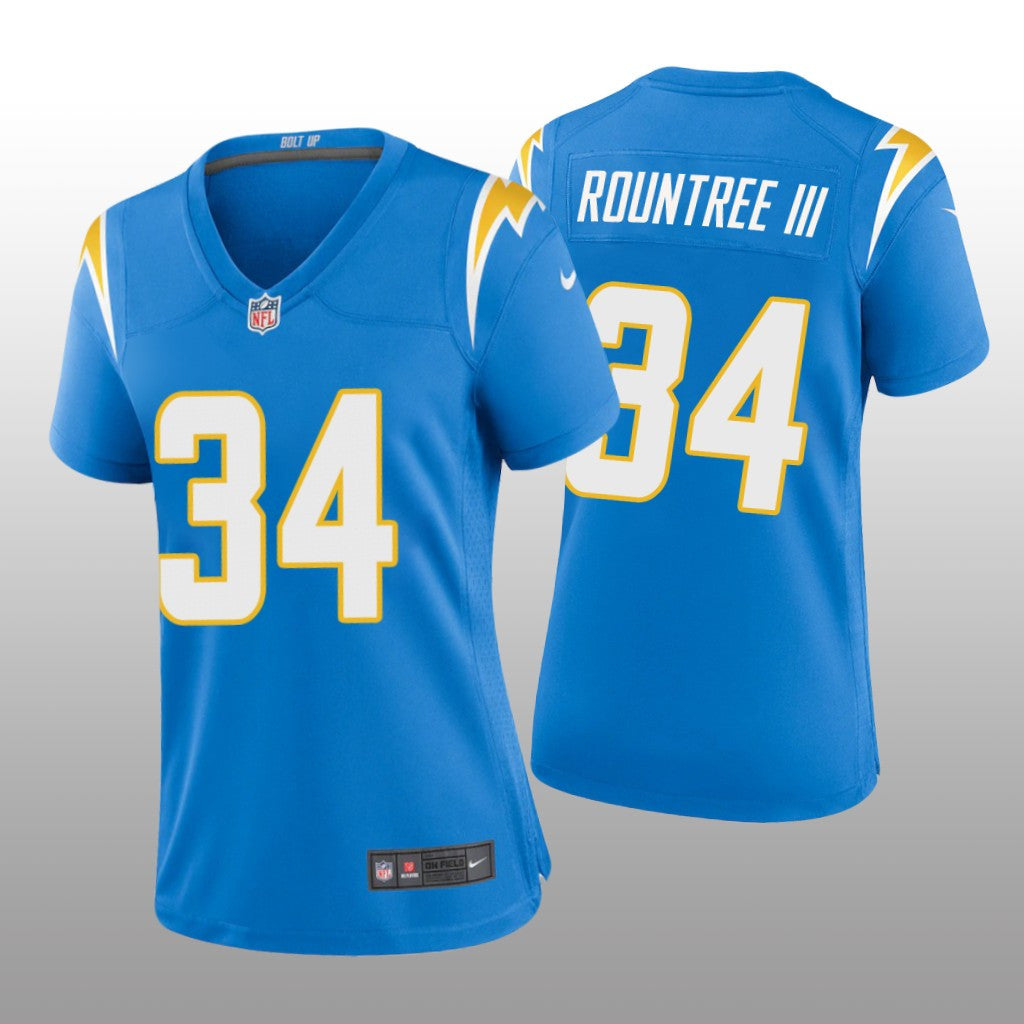Los Angeles Chargers Larry Rountree III Powder Blue Jersey Game Women's