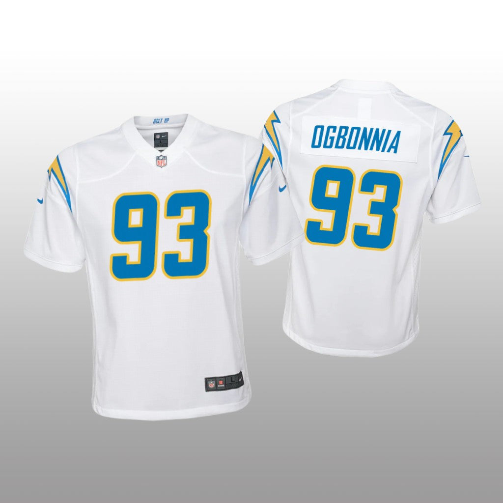 Los Angeles Chargers Otito Ogbonnia White Jersey Game Youth