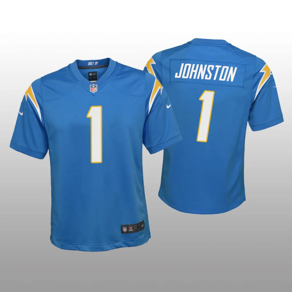 Los Angeles Chargers Quentin Johnston Powder Blue Jersey Game Youth