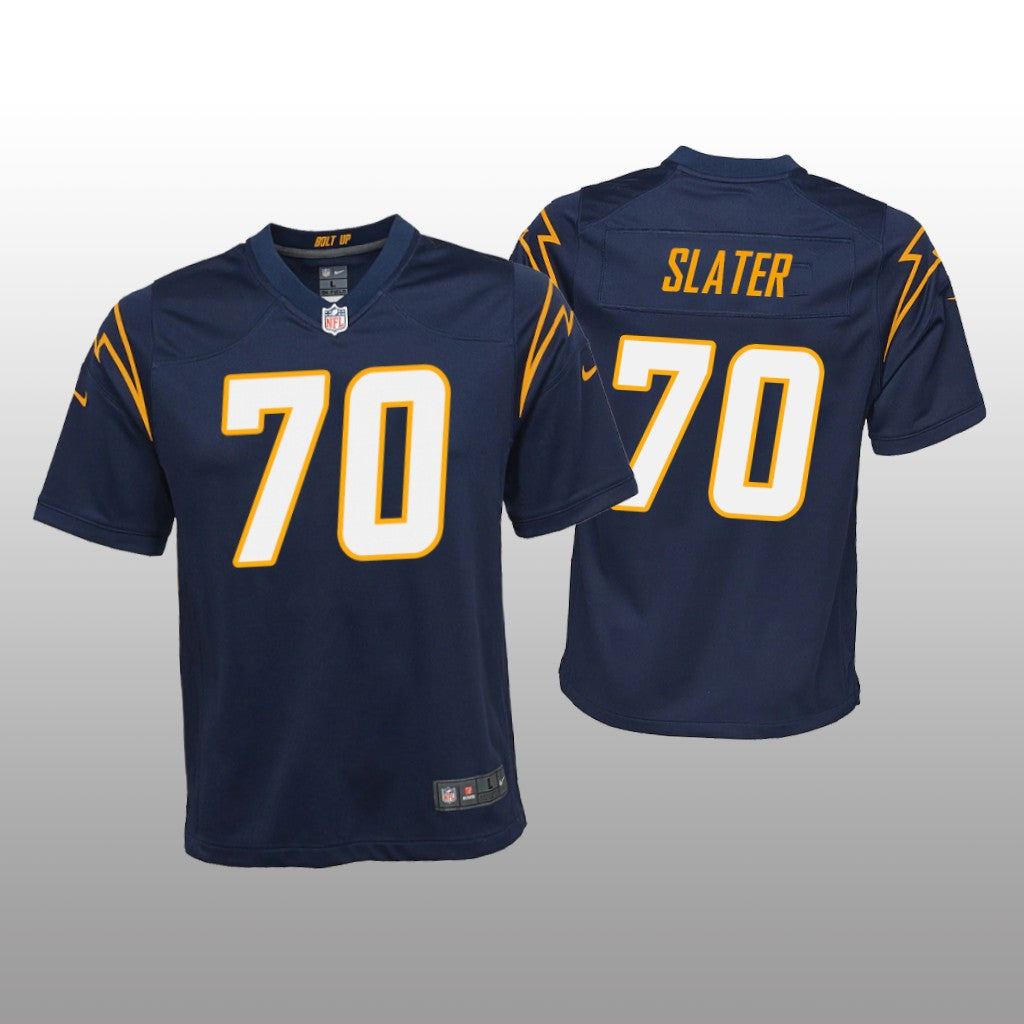 Los Angeles Chargers Rashawn Slater Navy Jersey Alternate Game Youth