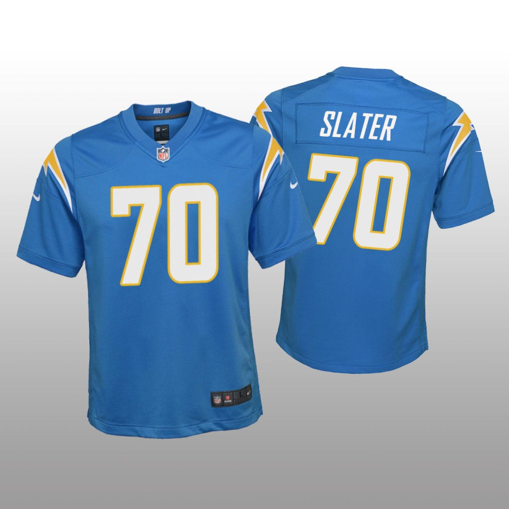 Los Angeles Chargers Rashawn Slater Powder Blue Jersey Game Youth