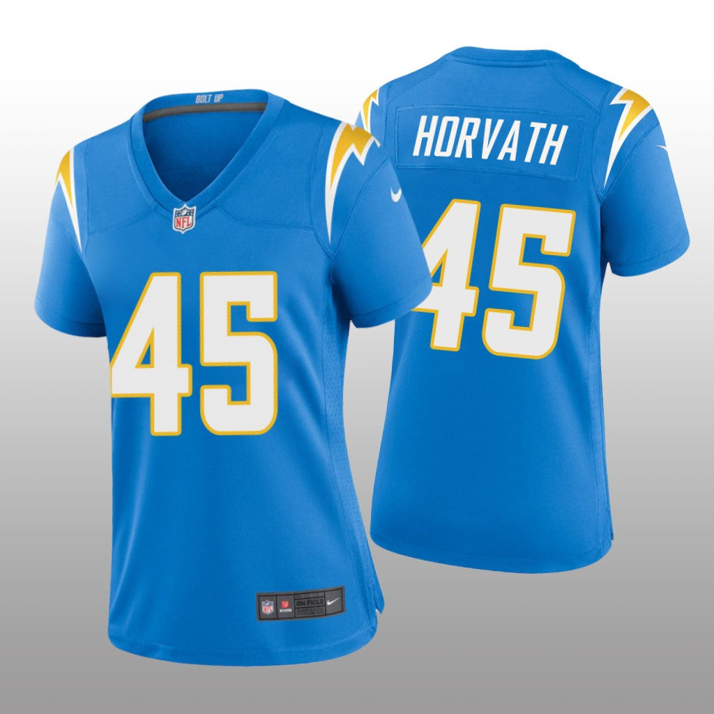 Los Angeles Chargers Zander Horvath Powder Blue Jersey Game Women's