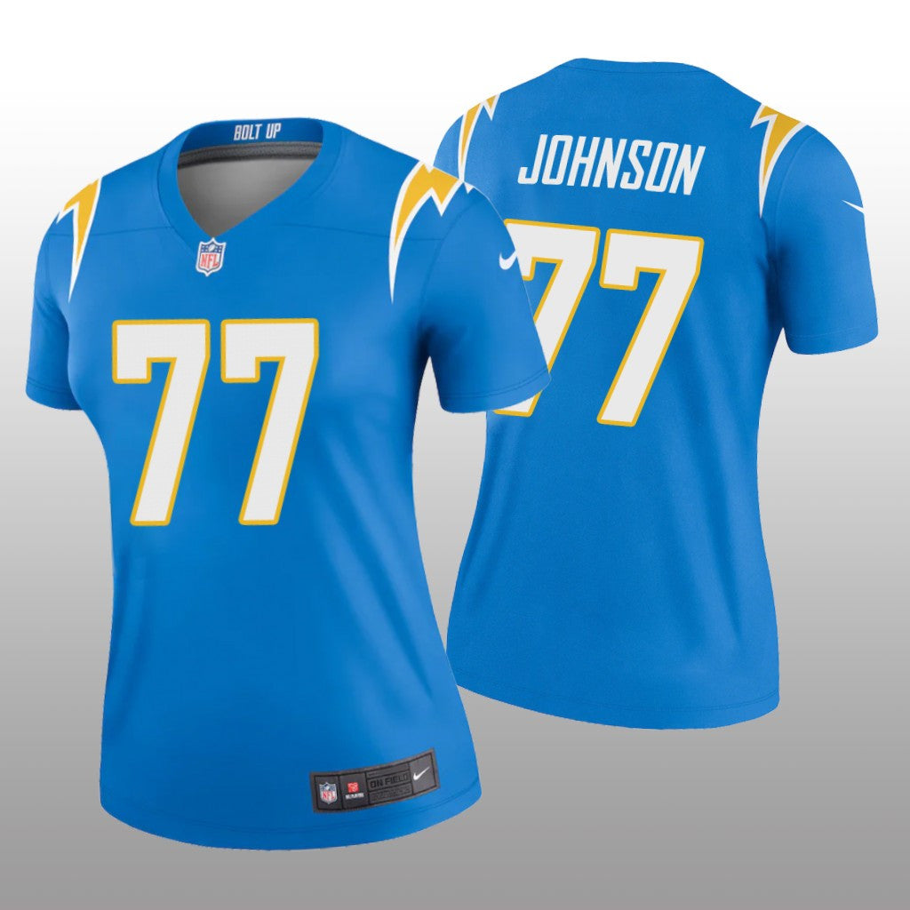 Los Angeles Chargers Zion Johnson Powder Blue Jersey Legend Women's