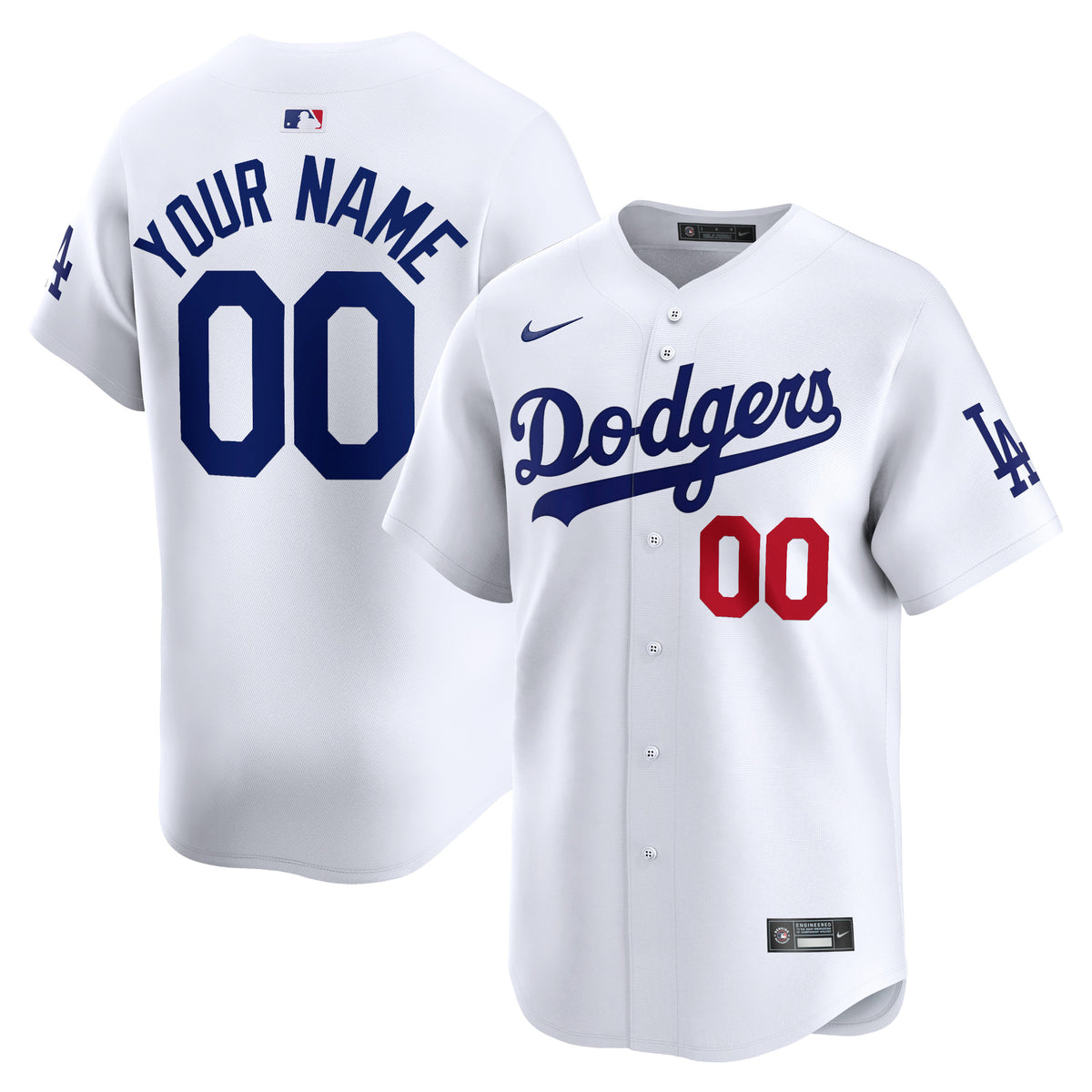 Los Angeles Dodgers Nike Home Limited Custom Jersey White