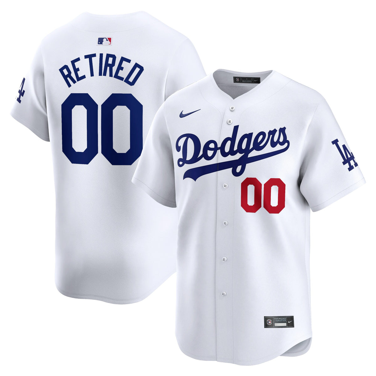 Los Angeles Dodgers Nike Home Limited Pick-A-Player Retired Roster Jersey White
