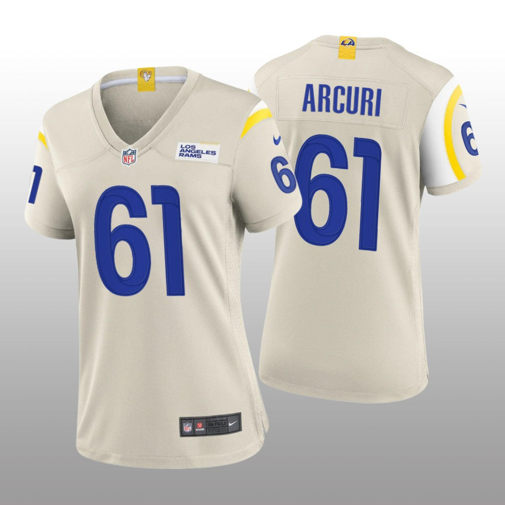 Los Angeles Rams A.J. Arcuri Bone Jersey Game Women's