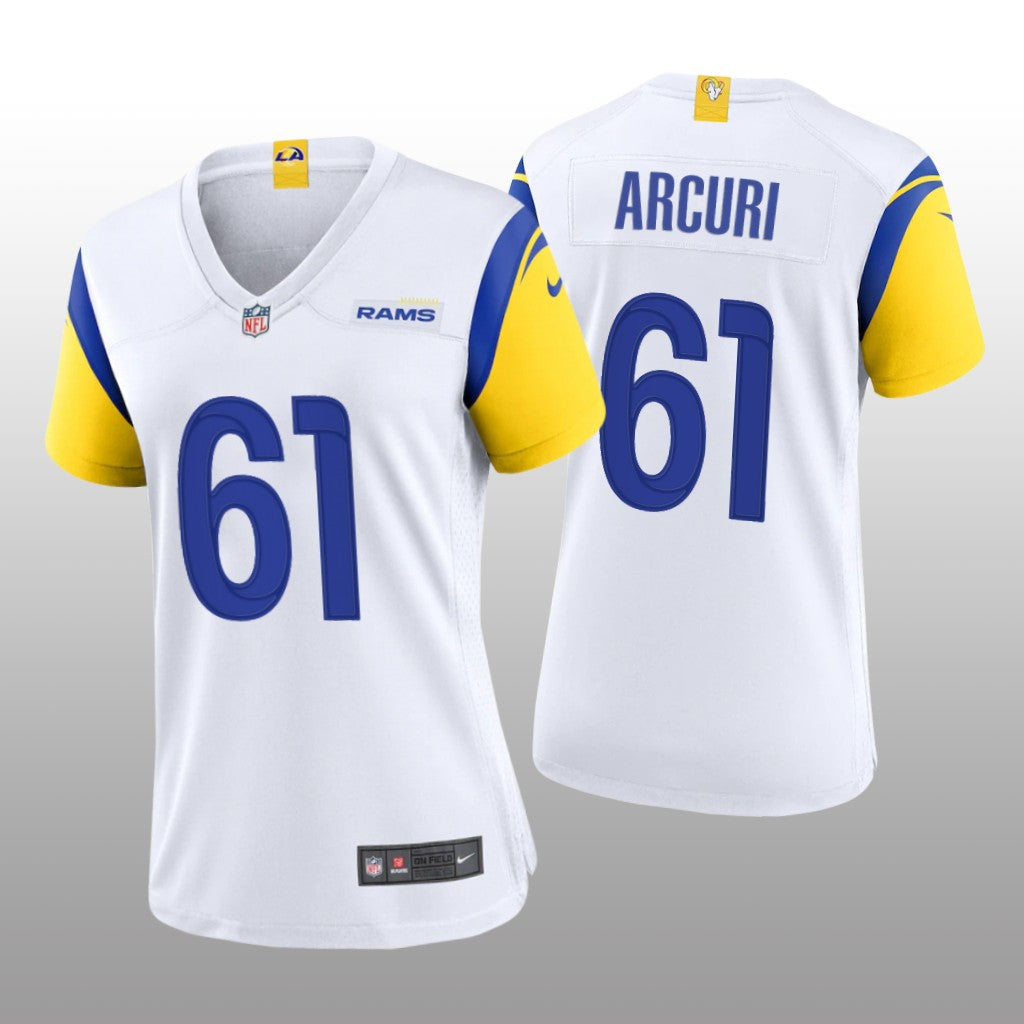 Los Angeles Rams A.J. Arcuri White Jersey Alternate Game Women's