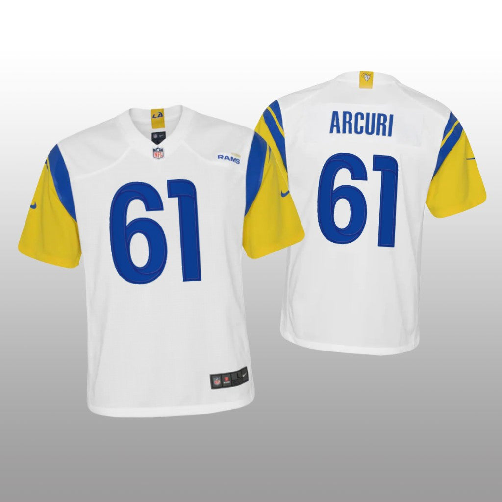 Los Angeles Rams A.J. Arcuri White Jersey Alternate Game Youth