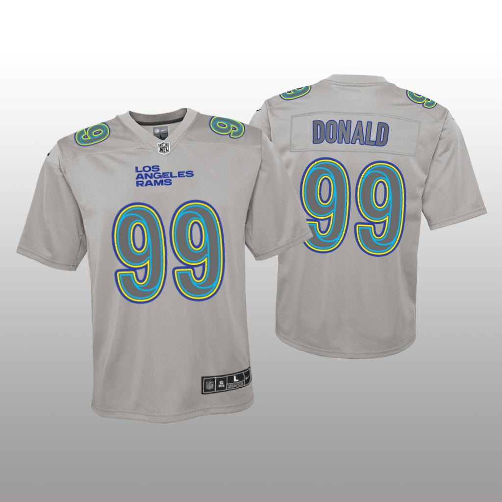 Los Angeles Rams Aaron Donald Gray Jersey Atmosphere Fashion Game Youth