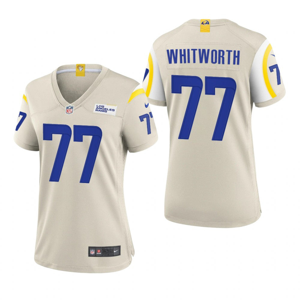 Los Angeles Rams Andrew Whitworth Bone Jersey Game Women's