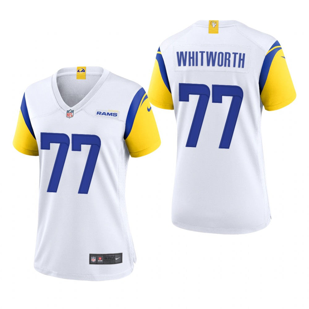 Los Angeles Rams Andrew Whitworth White Jersey Alternate Game Women's