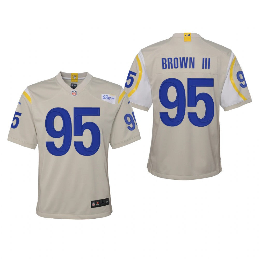 Los Angeles Rams Bobby Brown III Bone Jersey Game Youth