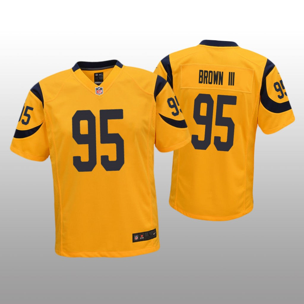 Los Angeles Rams Bobby Brown III Gold Jersey Color Rush Game Youth