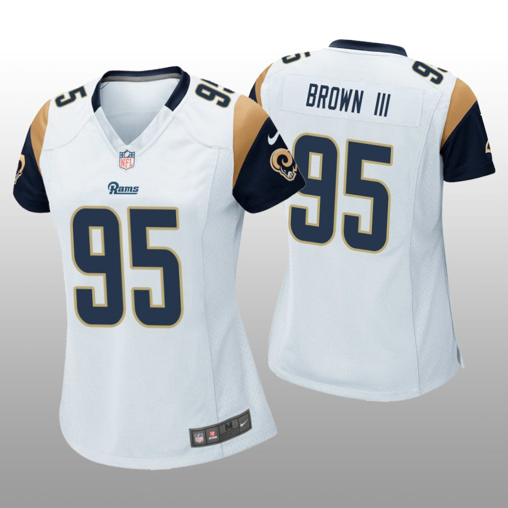 Los Angeles Rams Bobby Brown III White Jersey Game Women's