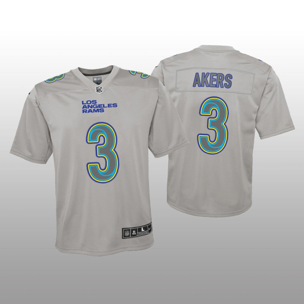 Los Angeles Rams Cam Akers Gray Jersey Atmosphere Fashion Game Youth