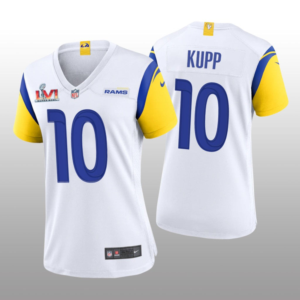 Los Angeles Rams Cooper Kupp White Game Jersey Super Bowl LVI Champions Women's