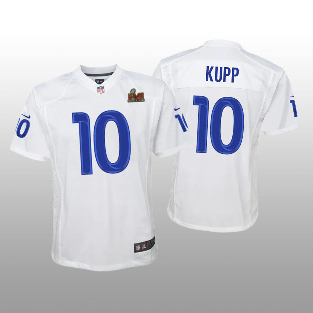 Los Angeles Rams Cooper Kupp White Game Jersey Super Bowl LVI Youth