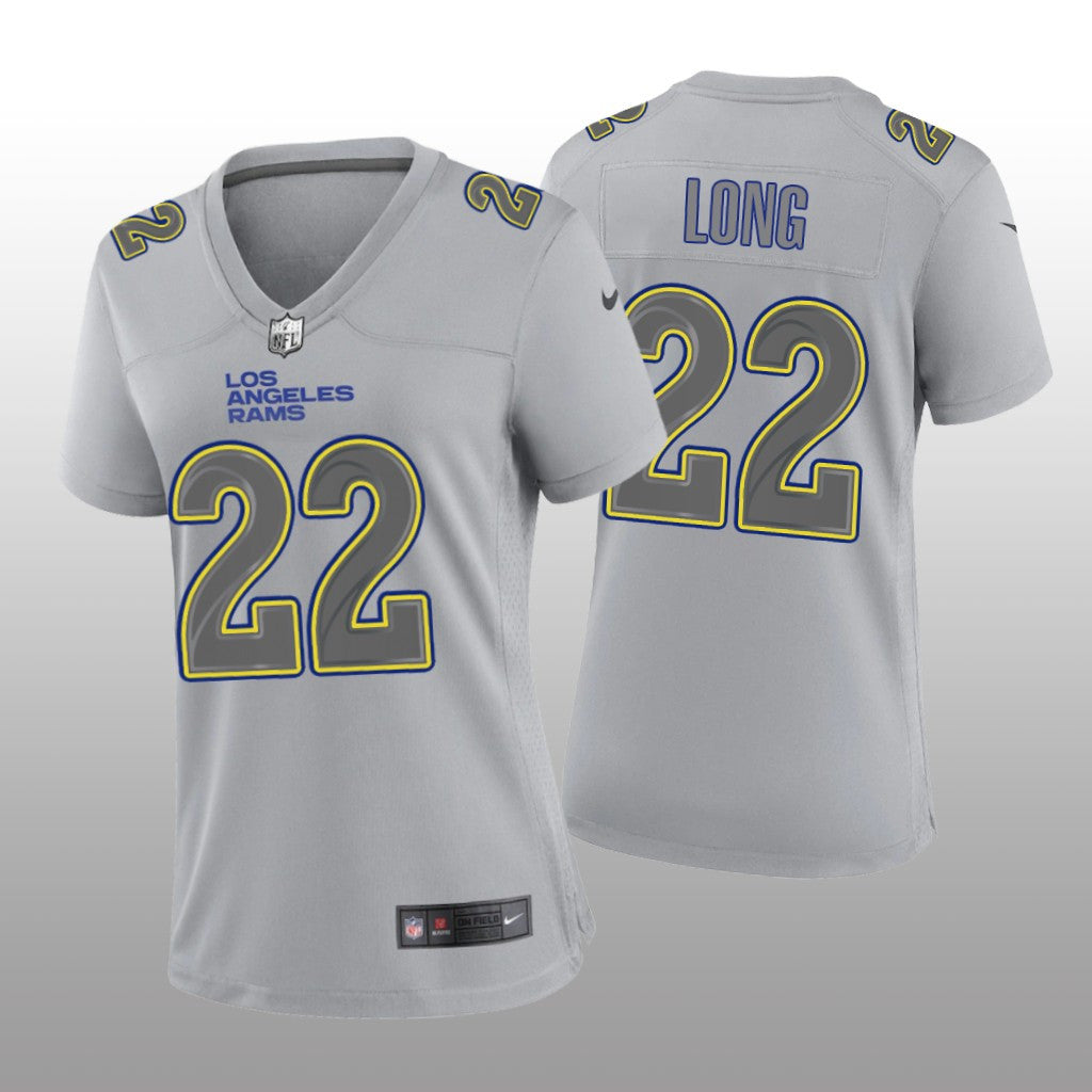 Los Angeles Rams David Long Gray Jersey Atmosphere Fashion Game Women's