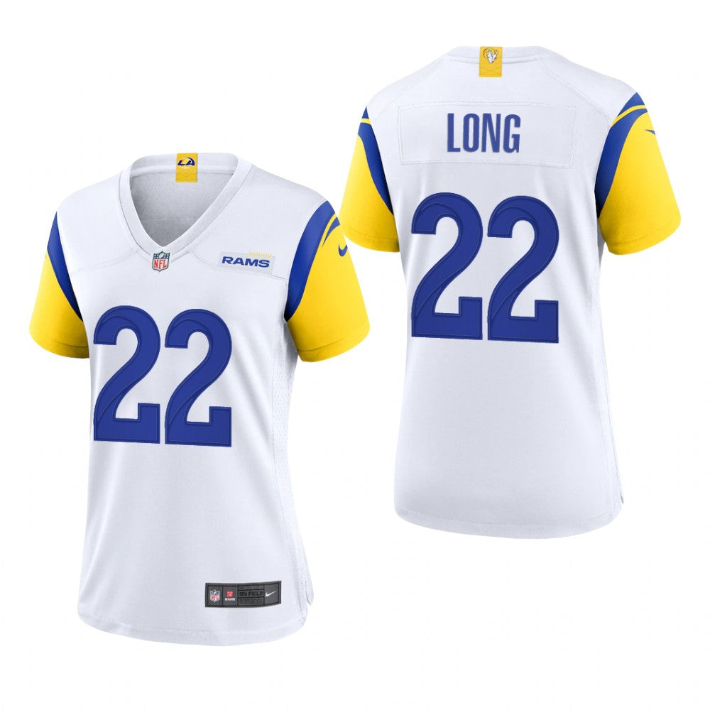 Los Angeles Rams David Long White Jersey Alternate Game Women's