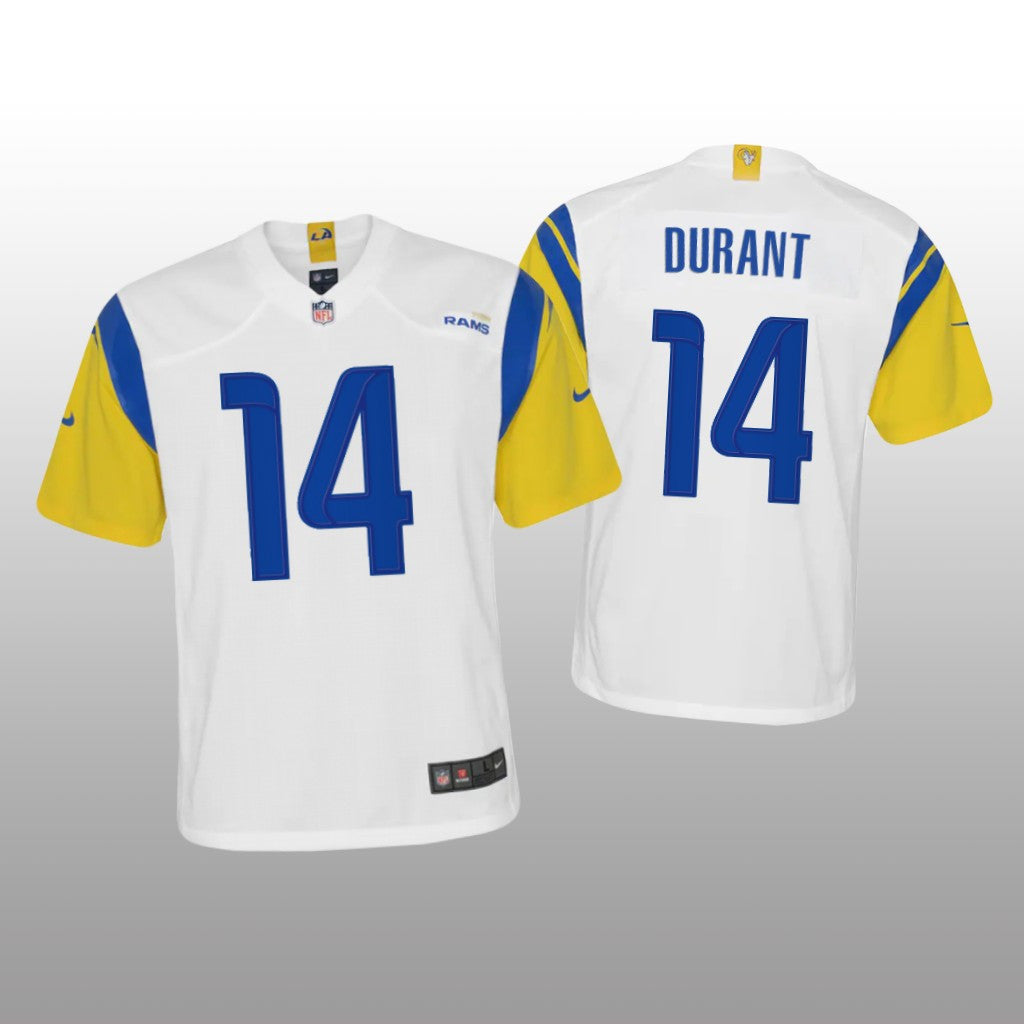 Los Angeles Rams Decobie Durant White Jersey Alternate Game Youth