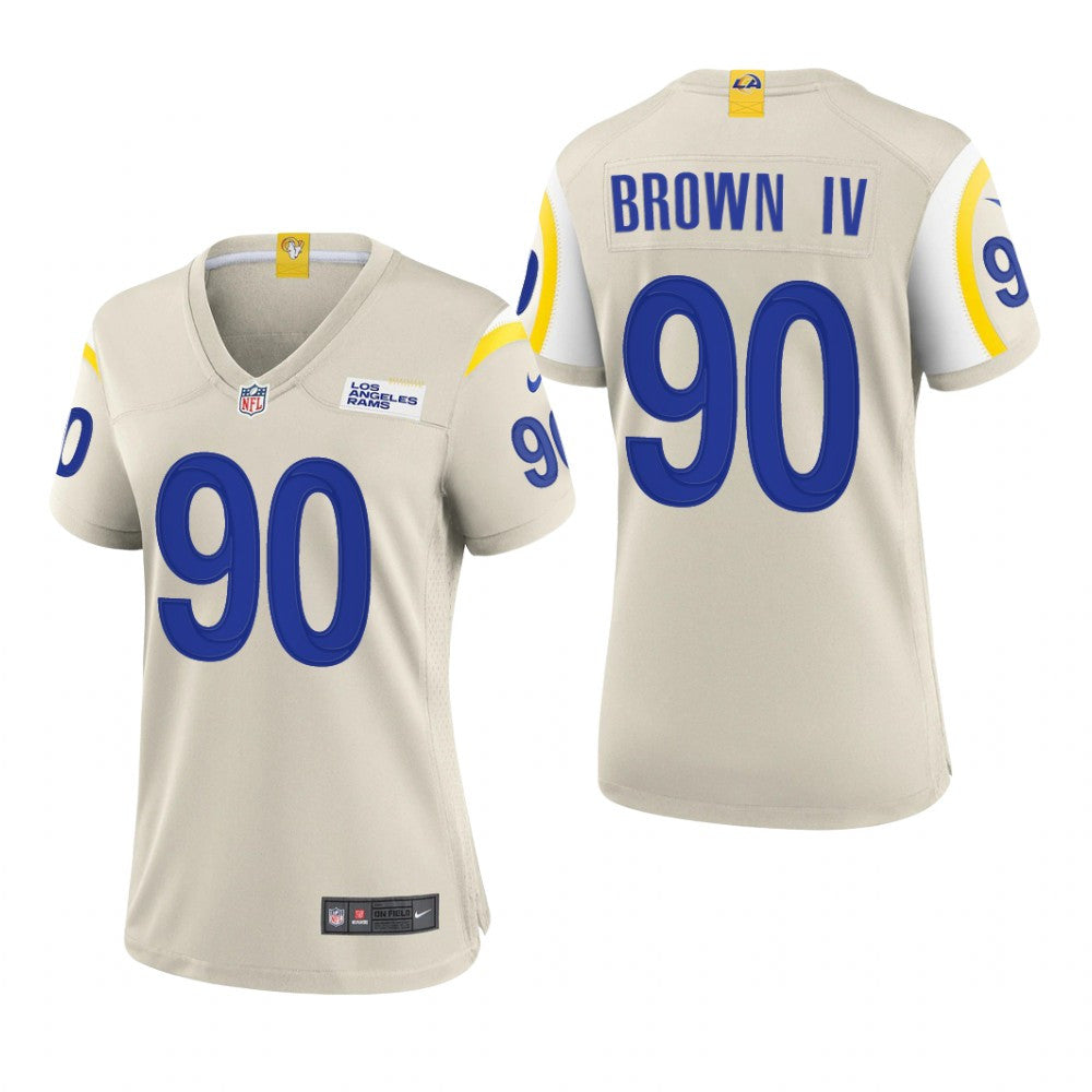 Los Angeles Rams Earnest Brown IV Bone Jersey Game Women's