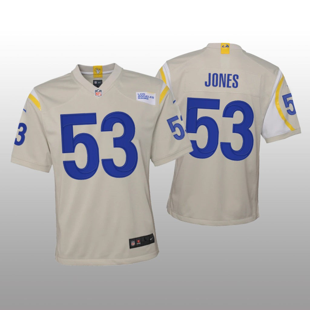 Los Angeles Rams Ernest Jones Bone Jersey Game Youth