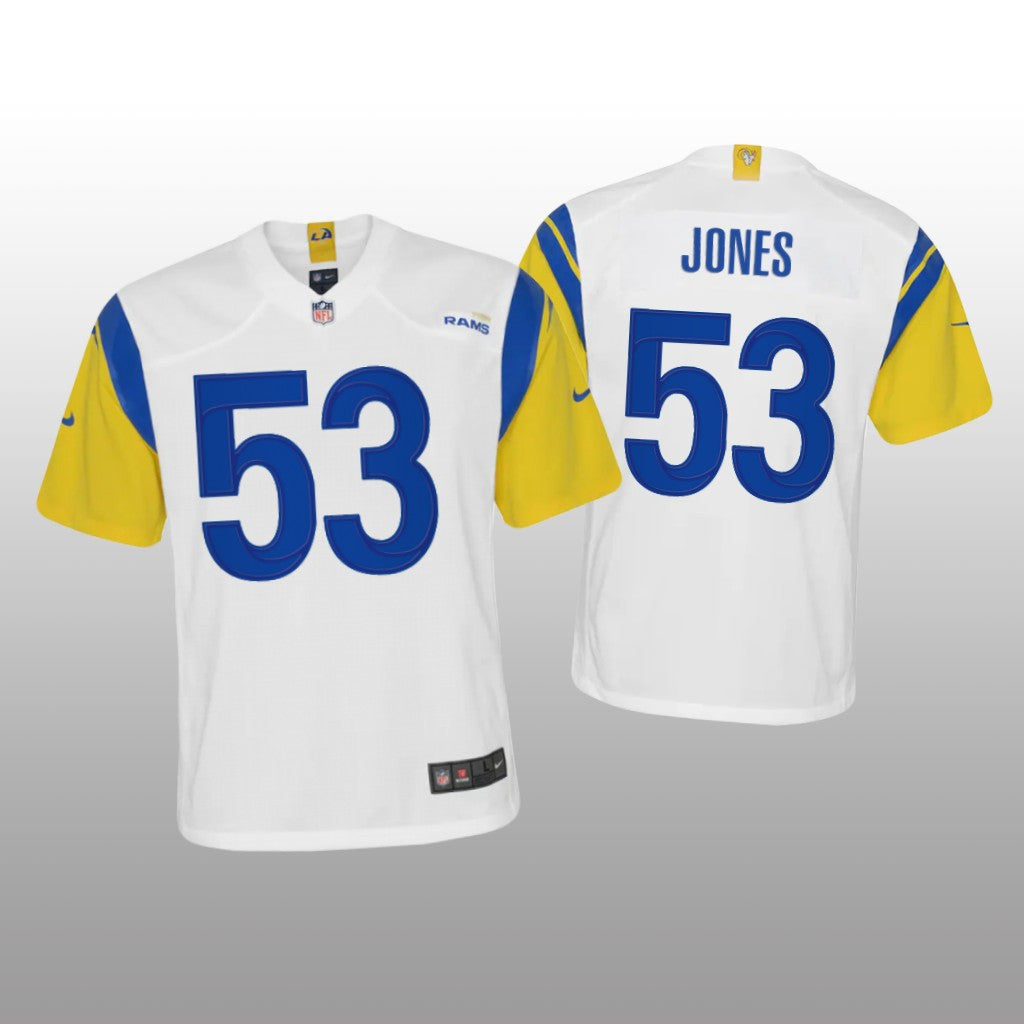 Los Angeles Rams Ernest Jones White Jersey Alternate Game Youth