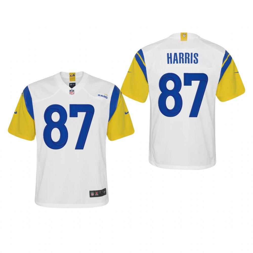 Los Angeles Rams Jacob Harris White Jersey Alternate Game Youth