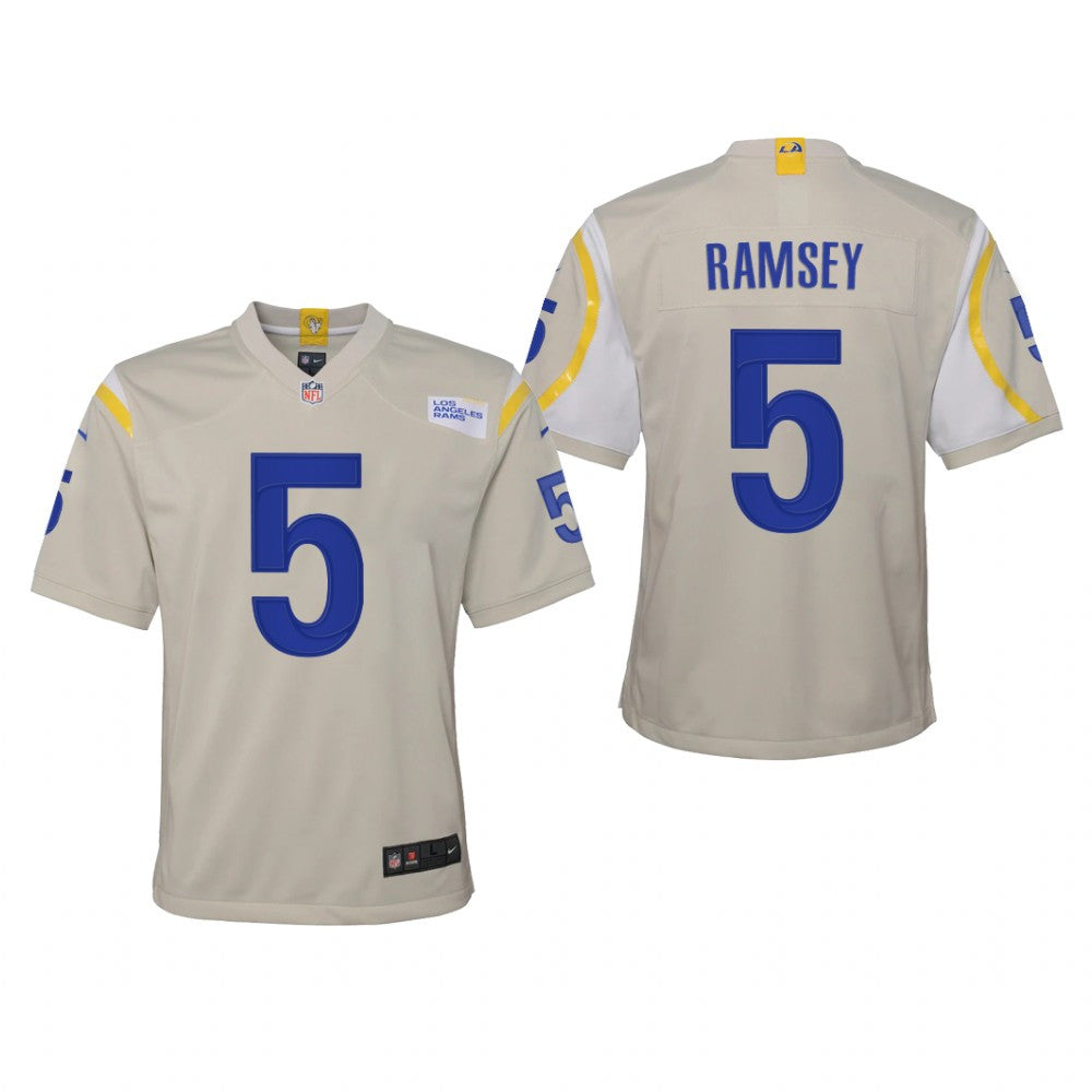 Los Angeles Rams Jalen Ramsey Bone Jersey Game Youth