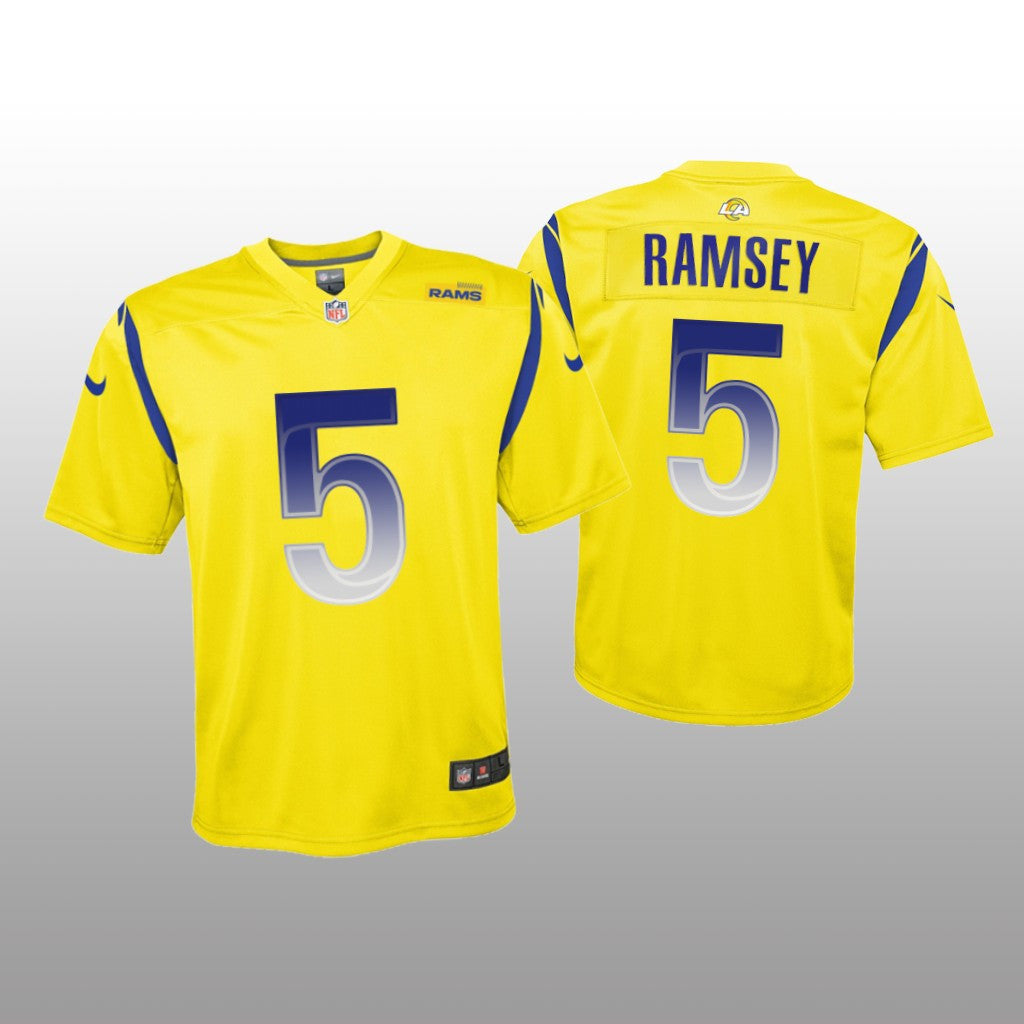 Los Angeles Rams Jalen Ramsey Gold Jersey Inverted Legend Youth