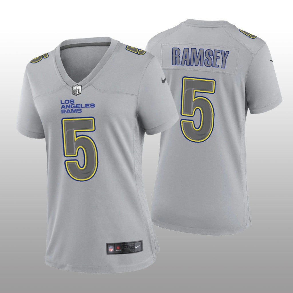 Los Angeles Rams Jalen Ramsey Gray Jersey Atmosphere Fashion Game Women's