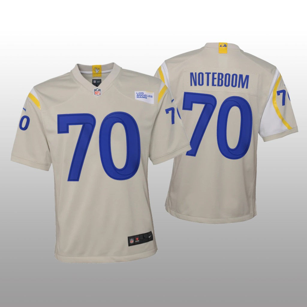 Los Angeles Rams Joseph Noteboom Bone Jersey Game Youth