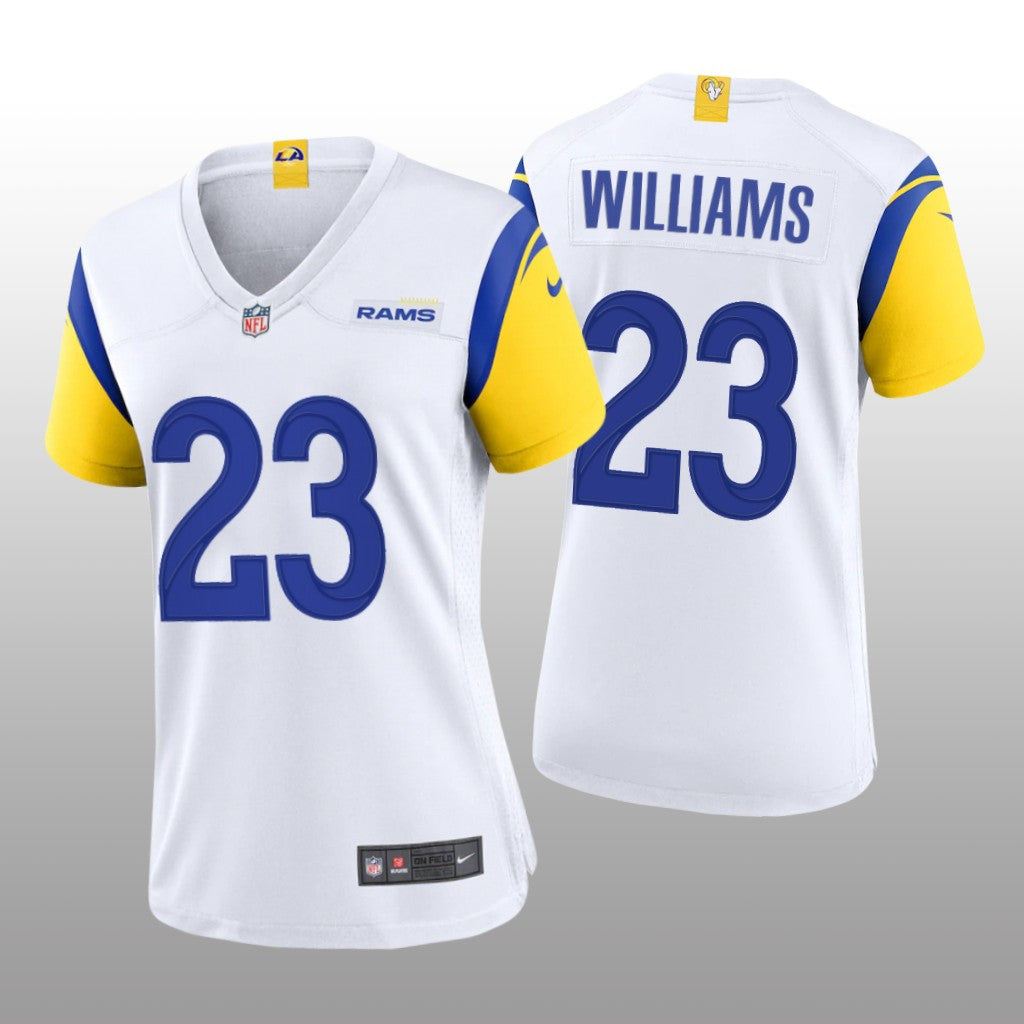 Los Angeles Rams Kyren Williams White Jersey Alternate Game Women's